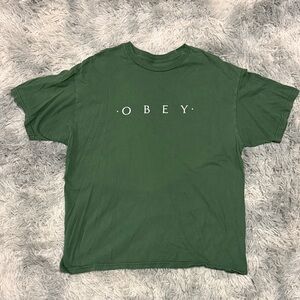Obey shirt Large Green Mens